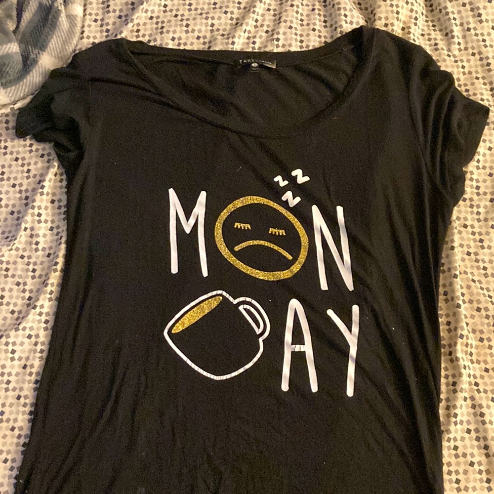 A black comfy maternity shirt size is small brand is TART very very soft